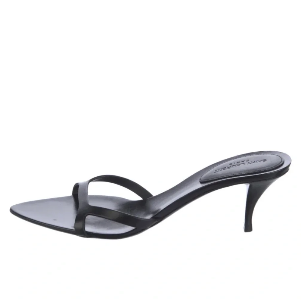 NWOB Saint Laurent Women's Carla High Heel Slide Sandals size 39 1/2 - Picture 3 of 8